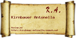 Kirnbauer Antonella névjegykártya